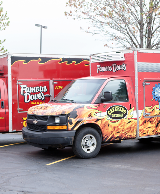 Famous Dave's BBQ Catering Vans